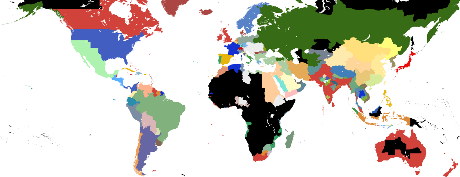 Карта мира 1836 года